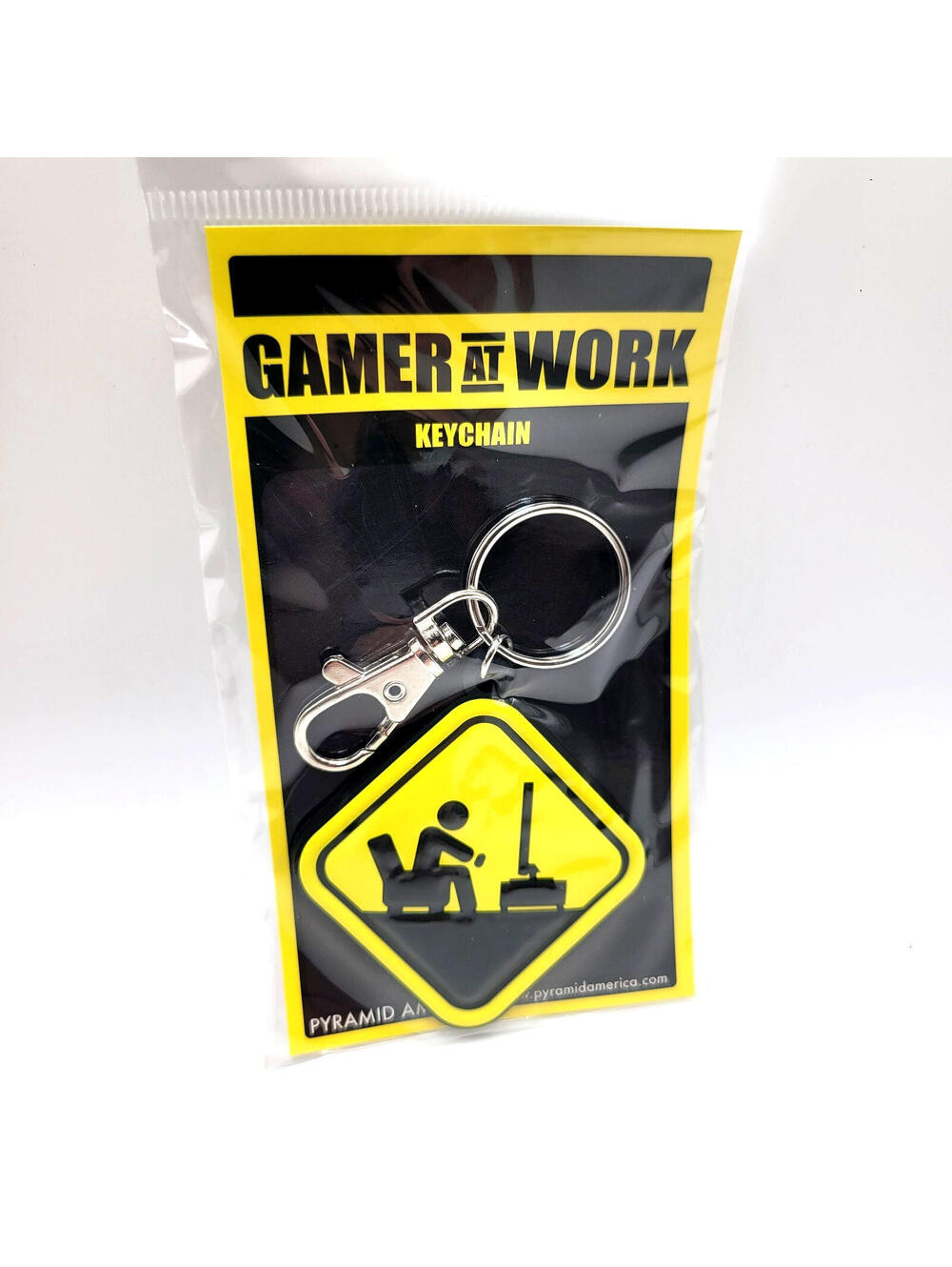 Gamer At Work - Couch Console + TV - Keychain - Classic Video Game Themed - New